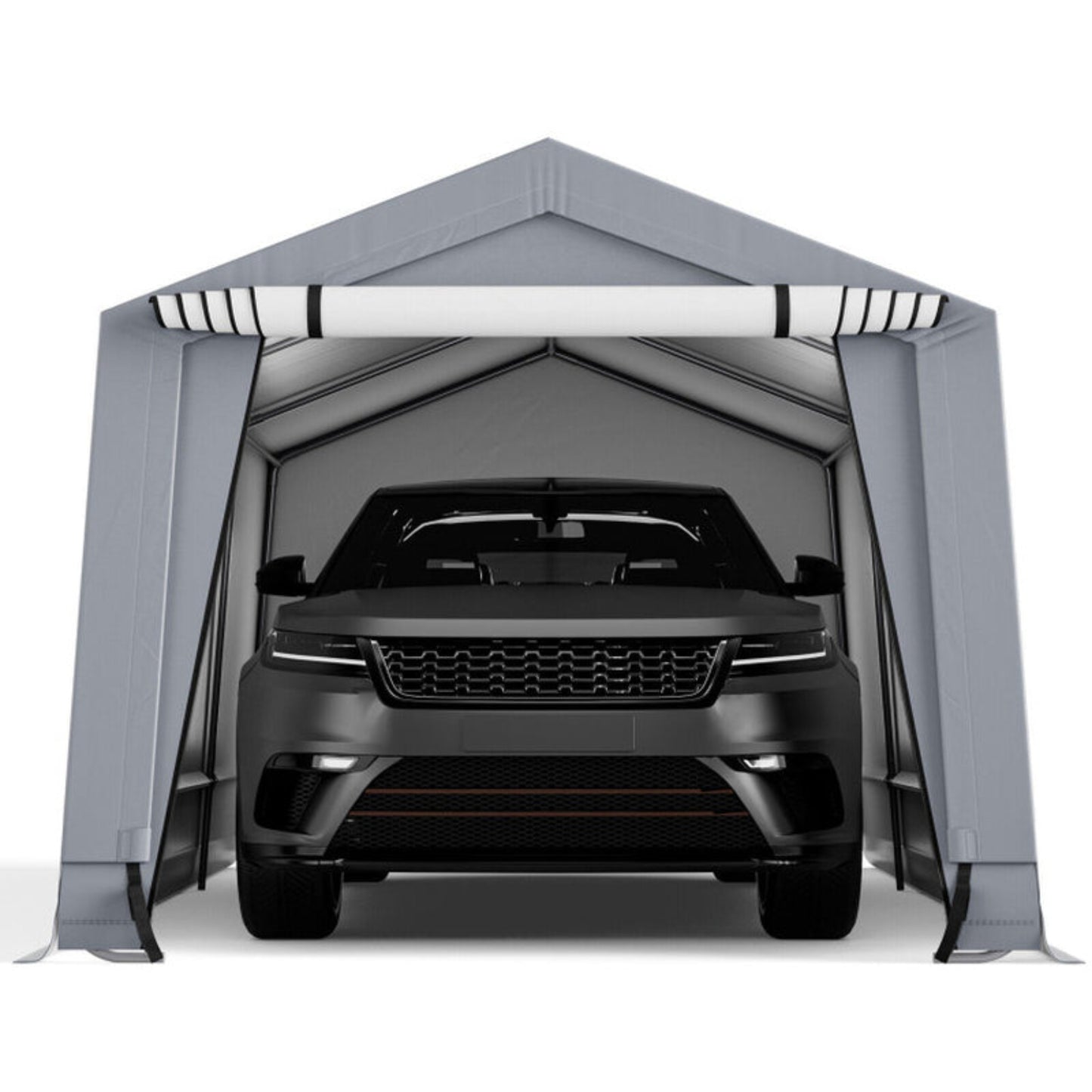 10 X 16/10 X 20 Feet Outdoor Heavy-Duty Carport with 2 Doors