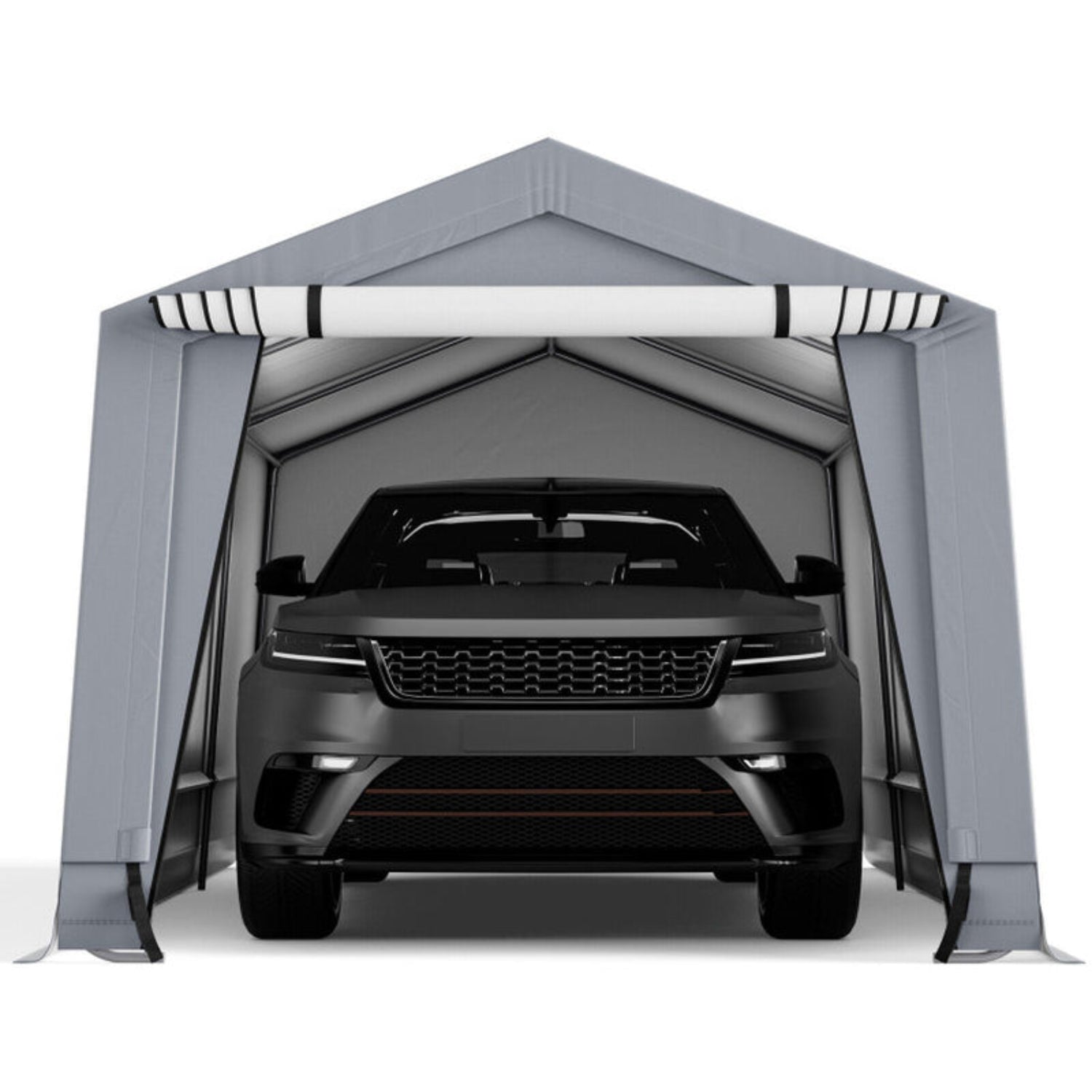 10 X 16/10 X 20 Feet Outdoor Heavy-Duty Carport with 2 Doors