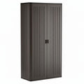 40 In. W X 80.25 In. H X 20.25 In. D Plastic Freestanding Garage Cabinet in Dark Shadow Metallic Black