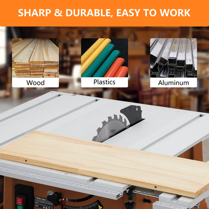 Table Saw,15Amp 10 Inch Portable Jobsite Table Saw with Stand & Push Stick,90° Cross Cut & 0-45° Bevel Cut,5000Rpm,Adjustable Blade Height,Tablesaw for DIY Furniture Making Woodworking