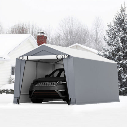 10 X 16/10 X 20 Feet Outdoor Heavy-Duty Carport with 2 Doors
